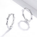 Simple Unisex Smooth Bamboo Joint Hoop Ear Cuff Earrings, Fashion Versatile Jewelry Accessories view 2