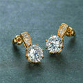 Korean Fashion AAA Zircon Stud Earrings, Hot Selling Cross Border Women's Jewelry Accessories view 3
