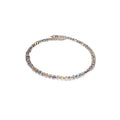 Korean Style Iridescent Faux Crystal Geometric Round Bangle For Women view 5