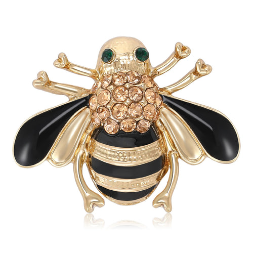 Alloy Bee Lapel Brooch Pin For Suits Coats And Collars