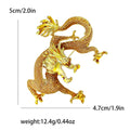 Alloy Enamel Chinese Dragon Brooch For Coats And Blazers view 4