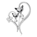 Alloy Fox Heart Brooch For Cute Women's Fashion Accessories view 2