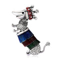 Alloy Enamel Crown Dachshund Brooch Pin For Versatile Apparel Decor view 5