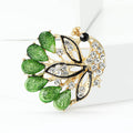 Alloy Rhinestone Peacock Brooch Pin For Sweaters And Coats view 2