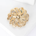 Vintage Alloy Plated Flower Brooch For Sweaters Coats And Collars view 4