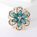 Vintage Alloy Plated Flower Brooch For Sweaters Coats And Collars view 1