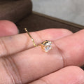 Simple Square Cut Zircon Threader Earrings For Women, Slim Face Korean Style Ear Jewelry view 4