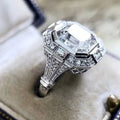 Vintage Palace Style Zircon Ring For Women, Fashion Wedding Banquet Engagement Finger Jewelry view 4