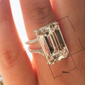 Women Oversized 14x10mm Square Zircon Ring Sparkling European American Fashion Jewelry view 3