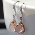 Classic Teardrop Pear Shape Champagne Zircon Earrings, Cross Border Fashion Jewelry view 1