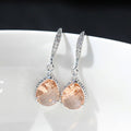 Classic Teardrop Pear Shape Champagne Zircon Earrings, Cross Border Fashion Jewelry view 2
