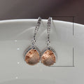 Classic Teardrop Pear Shape Champagne Zircon Earrings, Cross Border Fashion Jewelry view 4