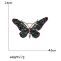 Alloy Rhinestone Butterfly Brooch Pin For Cardigan And Coat Decoration view 6