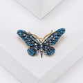 Alloy Rhinestone Butterfly Brooch Pin For Cardigan And Coat Decoration view 3