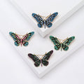 Alloy Rhinestone Butterfly Brooch Pin For Cardigan And Coat Decoration view 1