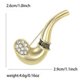 Alloy Smoking Pipe Brooch Pin For Coats Cardigans And Suits view 4