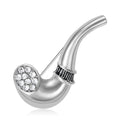 Alloy Smoking Pipe Brooch Pin For Coats Cardigans And Suits view 2