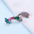 Alloy Rhinestone Lobster Brooch Pin For Ocean Theme Apparel view 1
