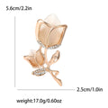 Metal Alloy Rhinestone Tulip Brooch For Women's Suit Accessories view 4