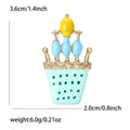 Enamel Alloy Cake Brooch For Creative Food Theme Accessories view 5