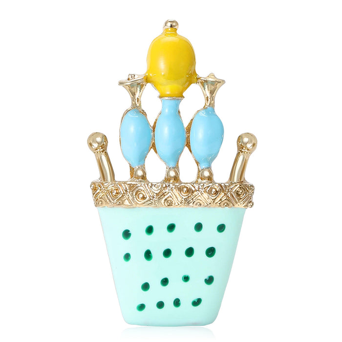Enamel Alloy Cake Brooch For Creative Food Theme Accessories