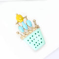 Enamel Alloy Cake Brooch For Creative Food Theme Accessories view 4