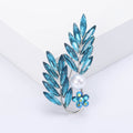 Alloy Crystal Glass Flower Brooch Pin For Fashion Garment Accessories view 6