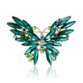 Alloy Crystal Butterfly Brooch With Rhinestones For Garment Decoration view 5