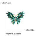 Alloy Crystal Butterfly Brooch With Rhinestones For Garment Decoration view 4