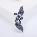 Alloy Rhinestone Leaf Brooch For Women's Elegant Clothing Accessories view 2