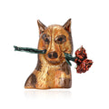 Alloy Enamel Cartoon Dog Brooch Pin For Coats And Suits view 2