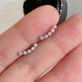 Delicate Zircon Smile Stud Earrings For Women Niche Design Valentine Gift Jewelry view 3