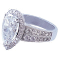 European Large Teardrop Zircon Women's Ring, Elegant Fashion Jewelry For Business Events view 3