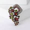 Alloy Rhinestone Glass Brooch Pin For Fashion Garment Decoration view 7