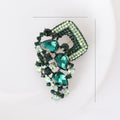 Alloy Rhinestone Glass Brooch Pin For Fashion Garment Decoration view 5
