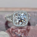 European Sparkling Zircon Engagement Ring For Women, Valentine's Day Proposal Jewelry view 3