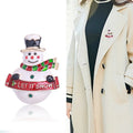 Alloy Enamel Snowman Brooch Pin For Christmas Sweaters And Coats view 2