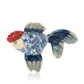 Alloy Rhinestone Fish Brooch Pin For Suit Cardigan Decoration view 5