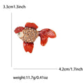 Alloy Rhinestone Fish Brooch Pin For Suit Cardigan Decoration view 6
