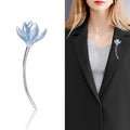 Alloy Orchid Brooch Pin For Elegant Collar And Cardigan Fastening view 3