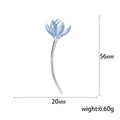 Alloy Orchid Brooch Pin For Elegant Collar And Cardigan Fastening view 5