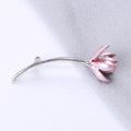 Alloy Orchid Brooch Pin For Elegant Collar And Cardigan Fastening view 4