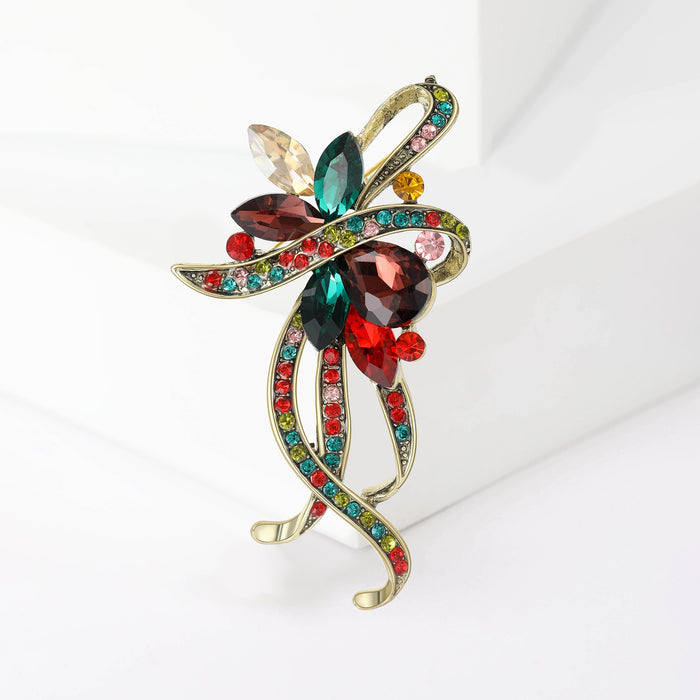 Crystal Glass Brooch Pin And Sweater Chain For Shawl Accessories