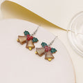 Cute Cartoon Enamel Christmas Santa Claus Reindeer Colorful Holiday Gift Earrings For Women view 3