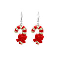 Cute Cartoon Enamel Christmas Santa Claus Reindeer Colorful Holiday Gift Earrings For Women view 5