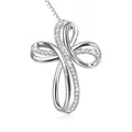 European Style Mobius Ring Pendant Necklace For Women With Micro Pave Zircon Collarbone Chain view 4