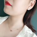 Cute Kawaii Rabbit Zircon Stud Earrings For Women, Sweet Small Animal Ear Jewelry view 4