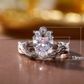 Romantic Hands Holding Heart Shaped Zircon Ring For Women, Valentine's Day Gift Accessory view 5