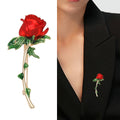 Alloy Rose Flower Brooch Pin For Fashion Apparel And Gifts view 2