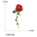 Alloy Rose Flower Brooch Pin For Fashion Apparel And Gifts view 5
